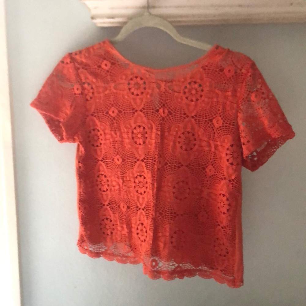 rue 21 orange lace shirt!